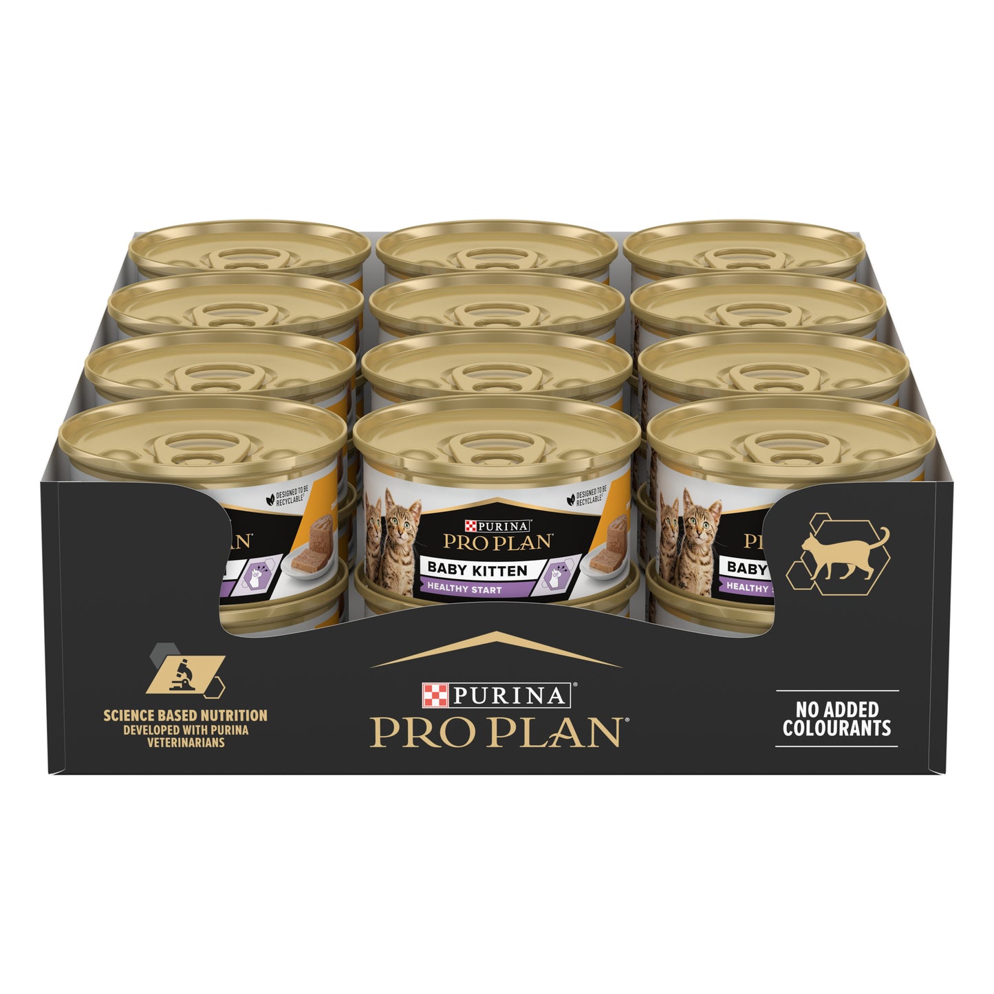 Pro Plan Baby Kitten Mousse Wet Cat can with Chicken, 24x85g