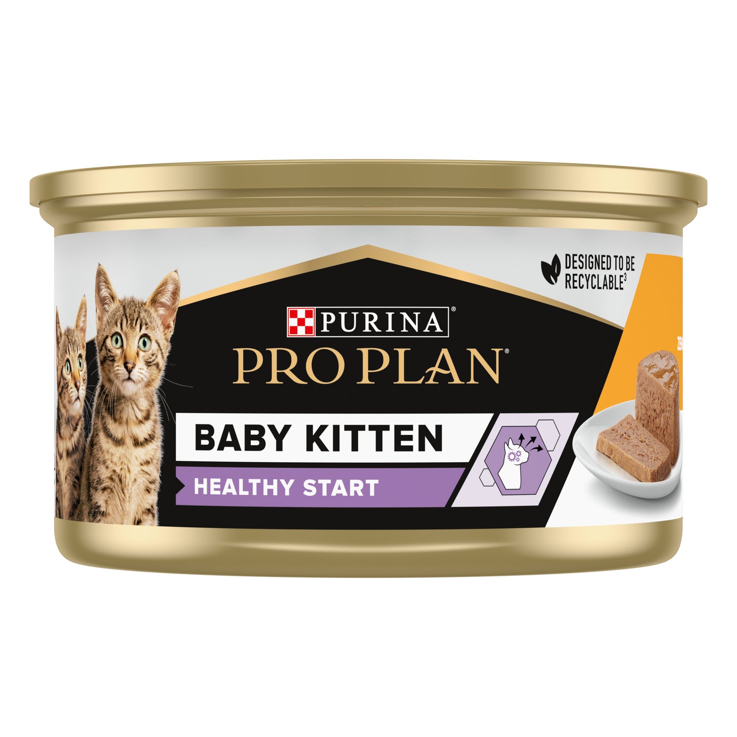 Pro Plan Baby Kitten Mousse Wet Cat can with Chicken, 24x85g