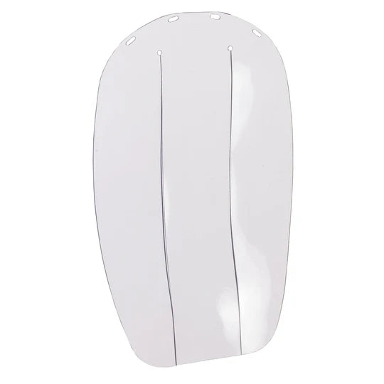 White plastic cover with cut-out holes on a white background