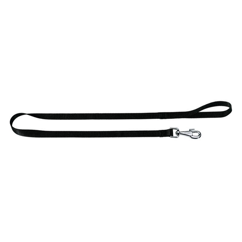 Black dog leash on a white background