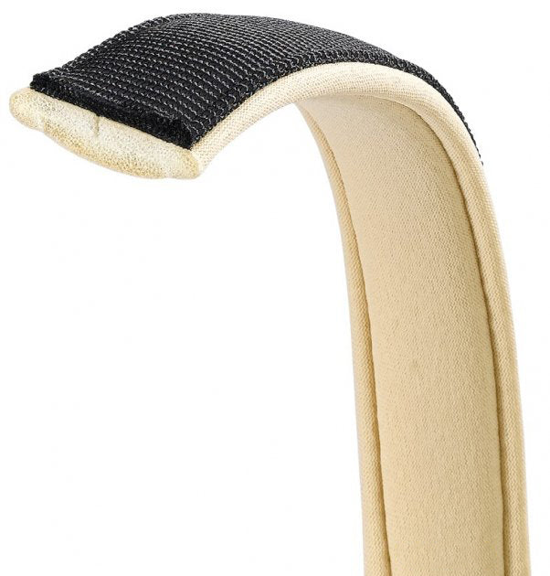 Beige pet ramp with black textured top on a white background