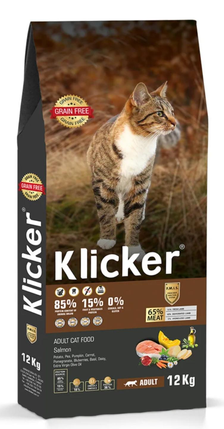 Klicker Adult Cat Food with Salmon | 12 KG