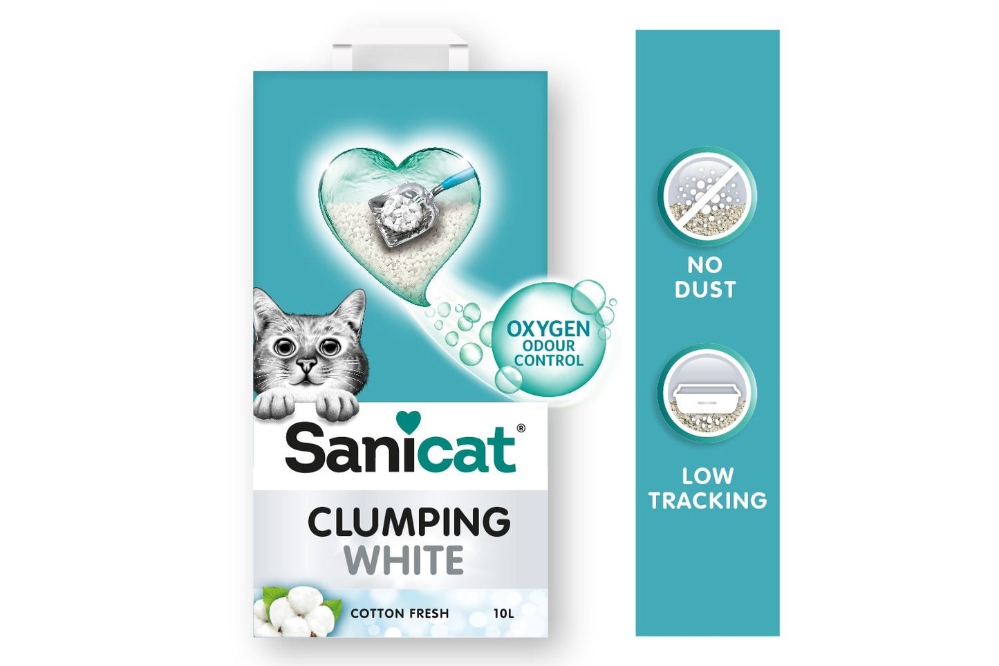 SaniCat - Clumping White Fragrance Free Cat Litter 20L