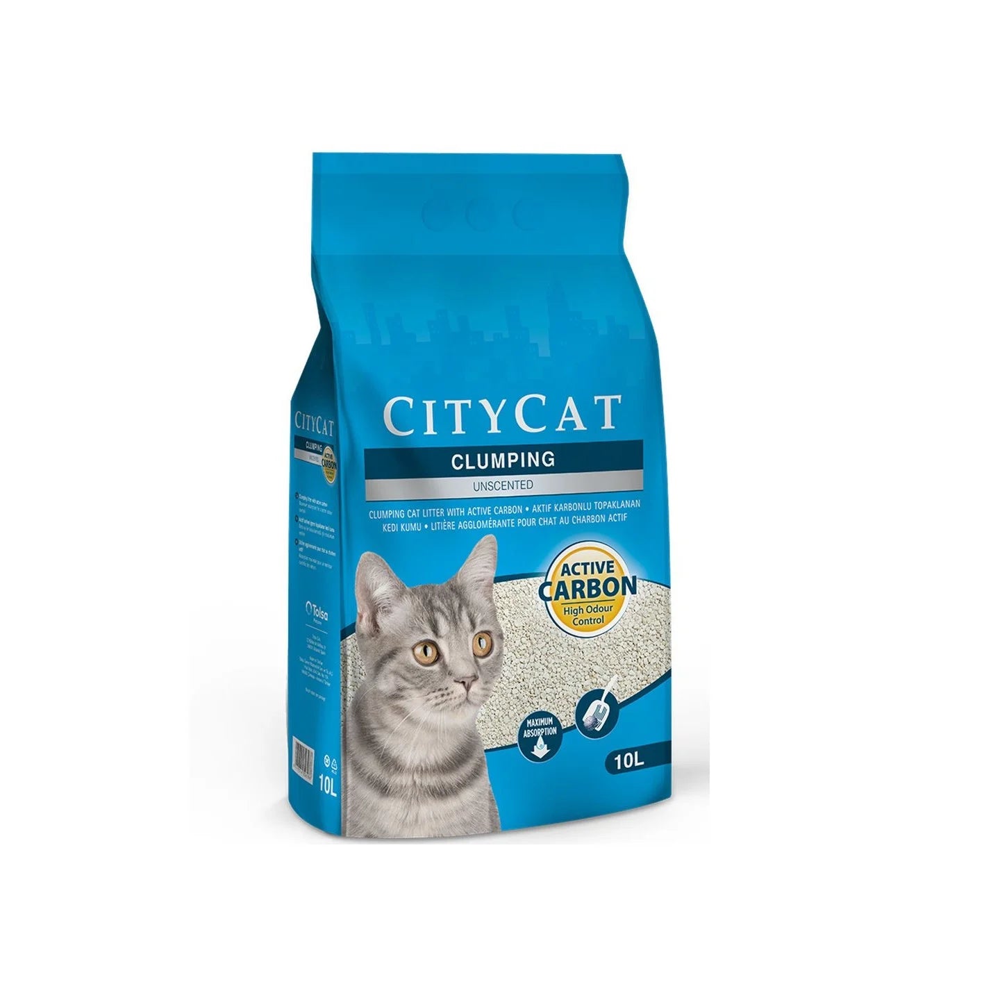 Citycat - Unscented Clumping Cat Litter 10L