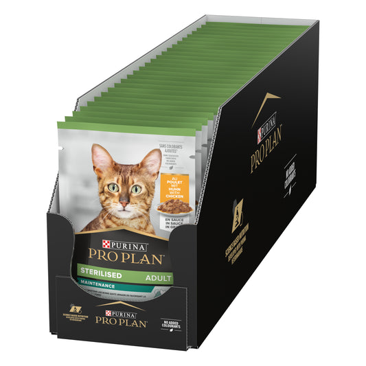 Pro Plan Sterilized Adult Wet Cat Food, Chicken in Gravy, 26x85g