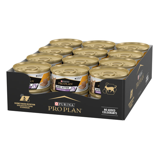 Pro Plan Baby Kitten Mousse Wet Cat can with Chicken, 24x85g
