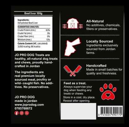 JO PRO DOG - Dried Beef liver 100g