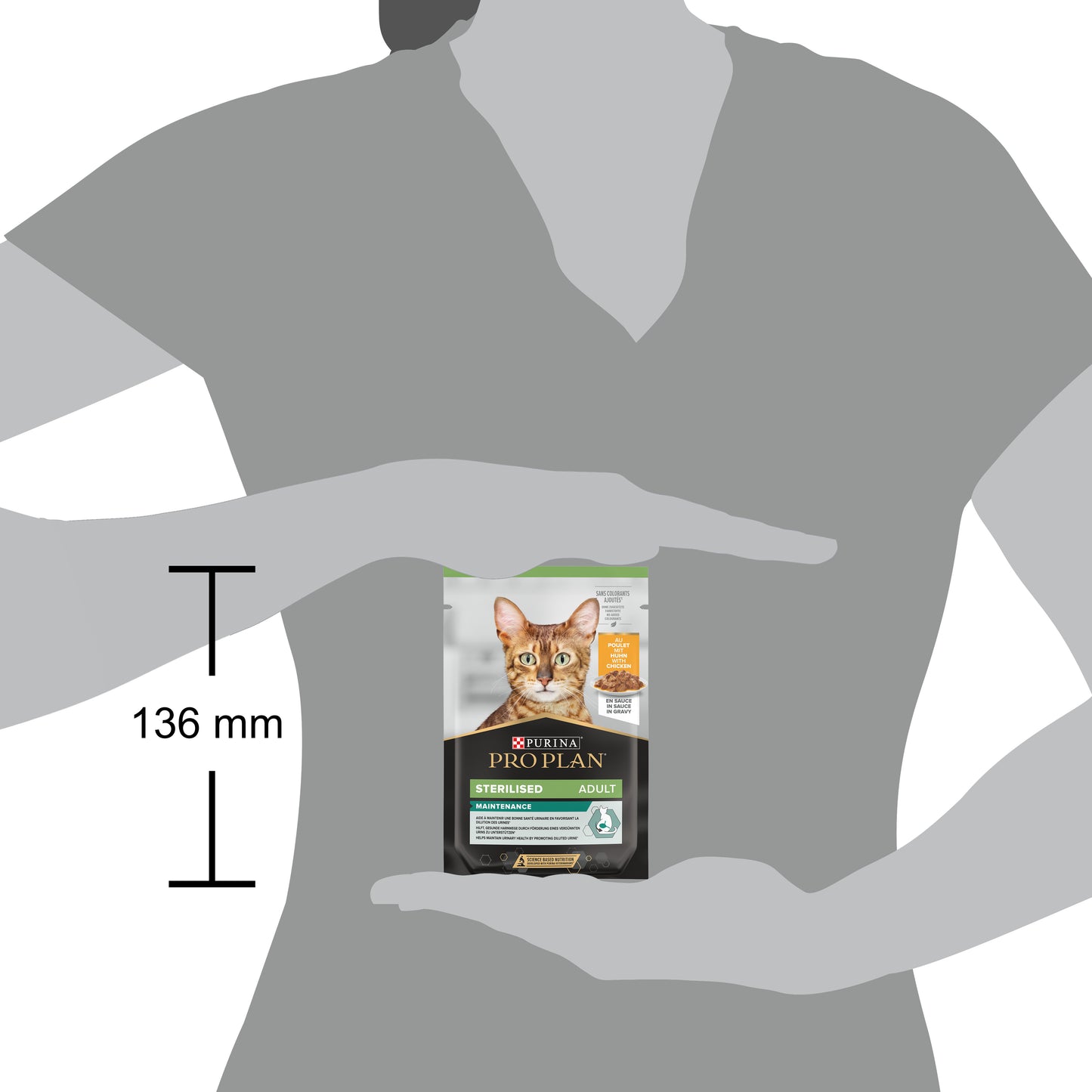 Pro Plan Sterilised Adult Wet Cat Food, Chicken in Gravy, Multipack 10x85g