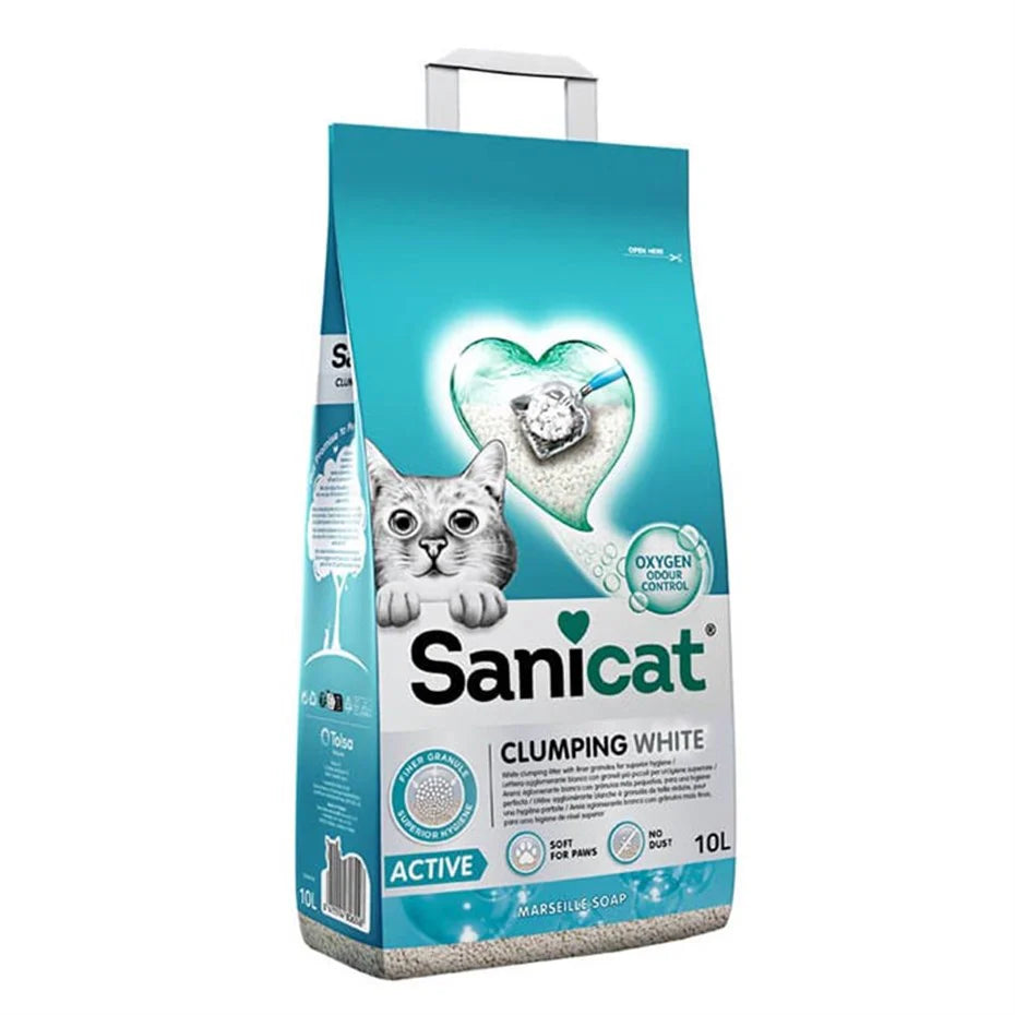 Sanicat - Clumping White Active Cat Litter 10L
