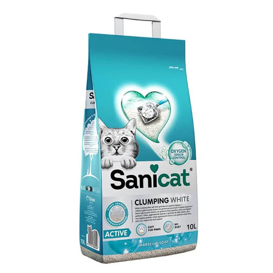 Sanicat - Clumping White Active Cat Litter 10L