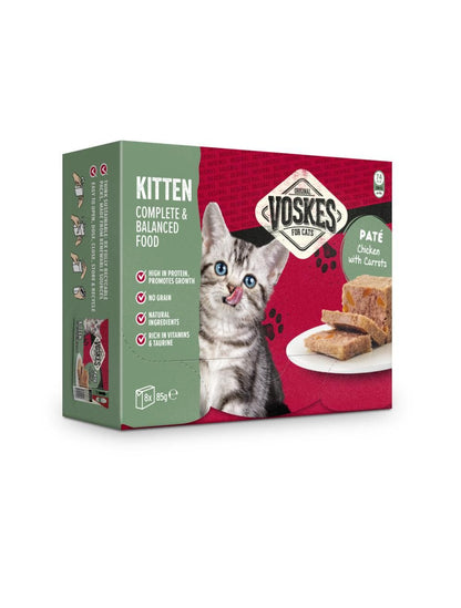 Voskes Premium Kitten Pâté - Chicken & Carrots 8x85g