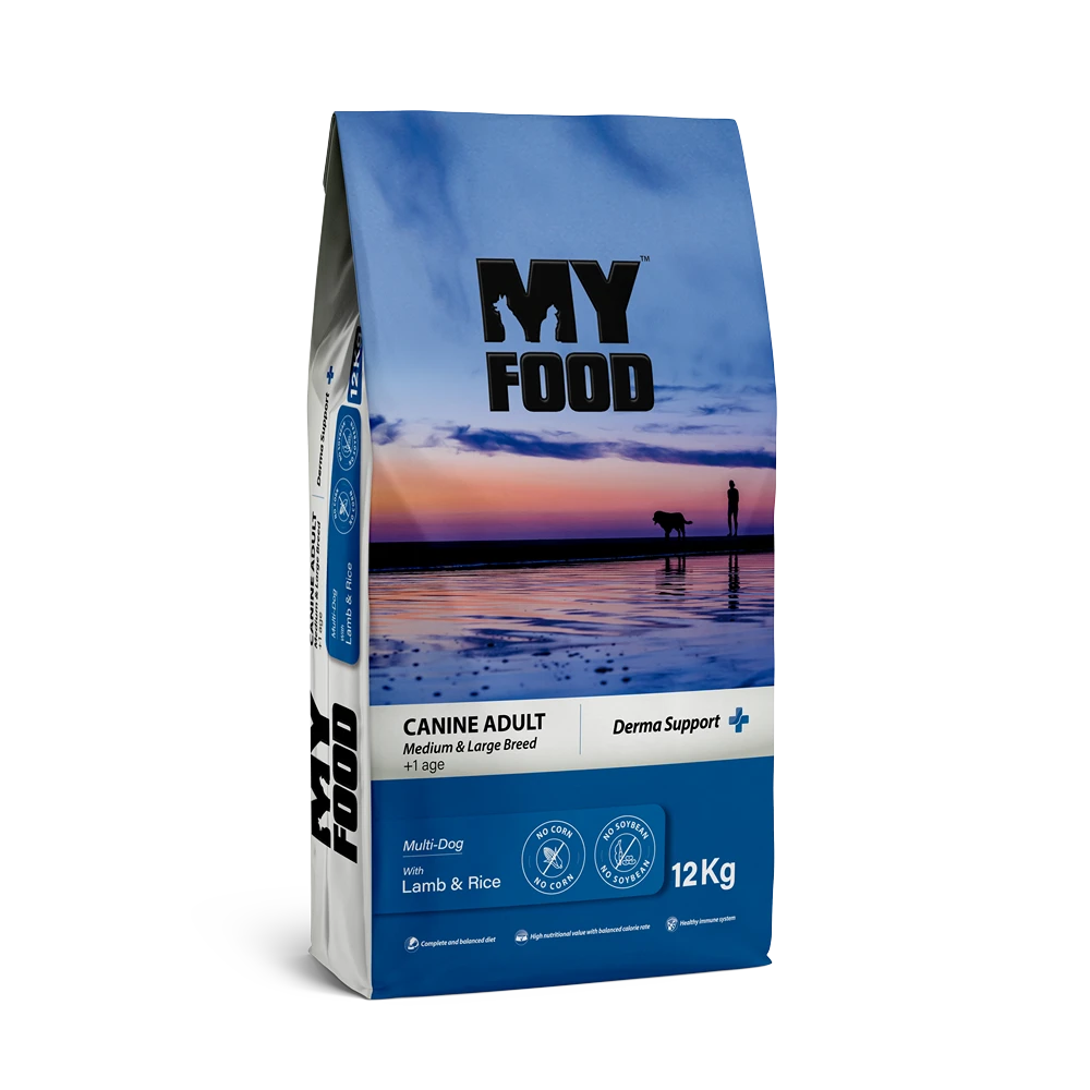 MYFOOD Adult Dog Food – Lamb & Rice | Medium & Large Breed | 12 KG