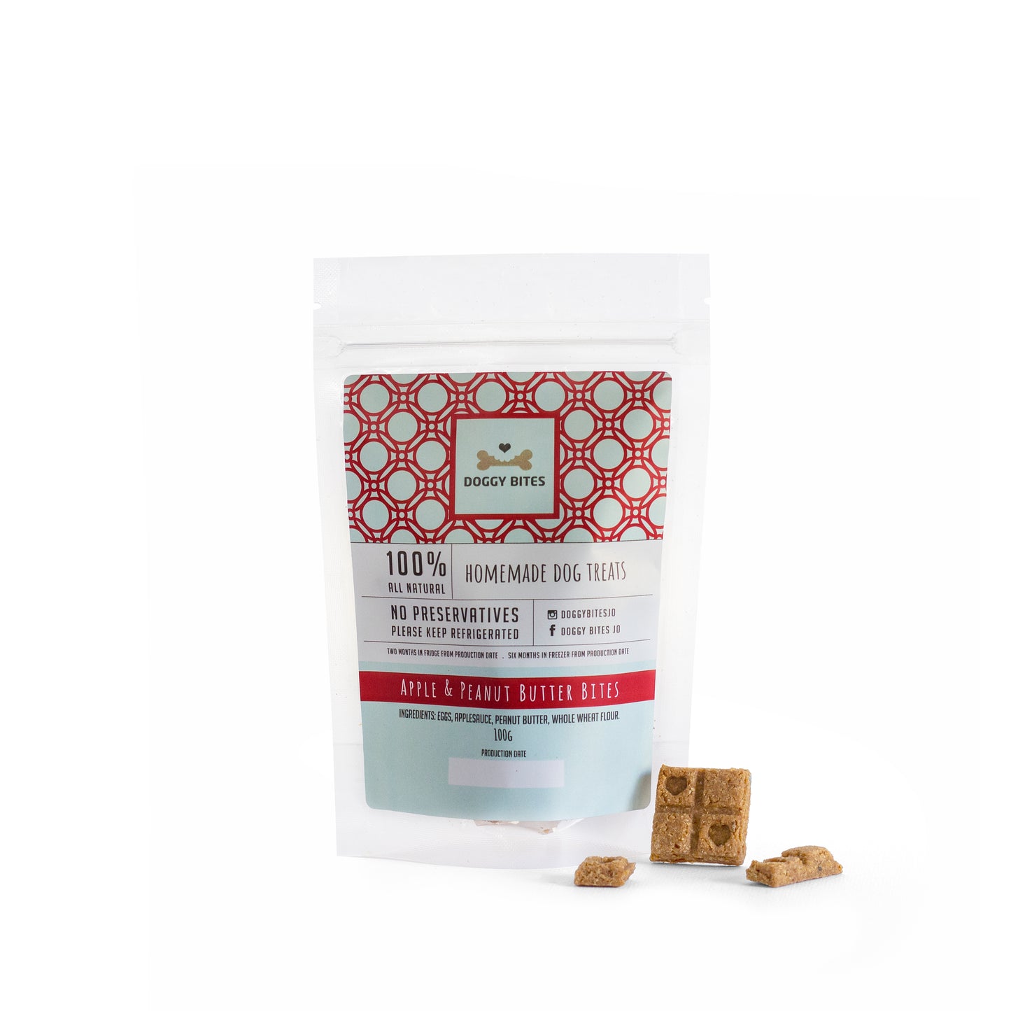 Doggy Bites - Apple & Peanut Butter Bites 100g