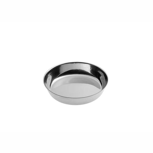 Silver bowl on a white background