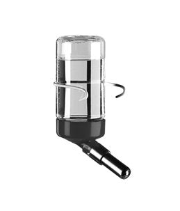 Clear and black electronic device on a white background