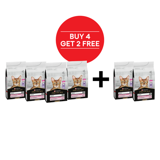 Pro Plan Adult Delicate Digestion, Dry Cat Food with Turkey-Bundle Offer