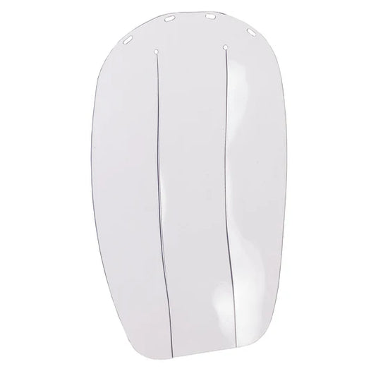 White plastic cover with cut-out holes on a white background