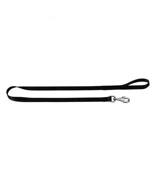 Black dog leash on a white background