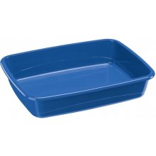 Blue plastic tray on a white background