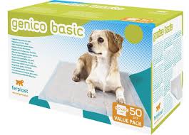 Box of terpsich dog pads with a dog illustration on a white background