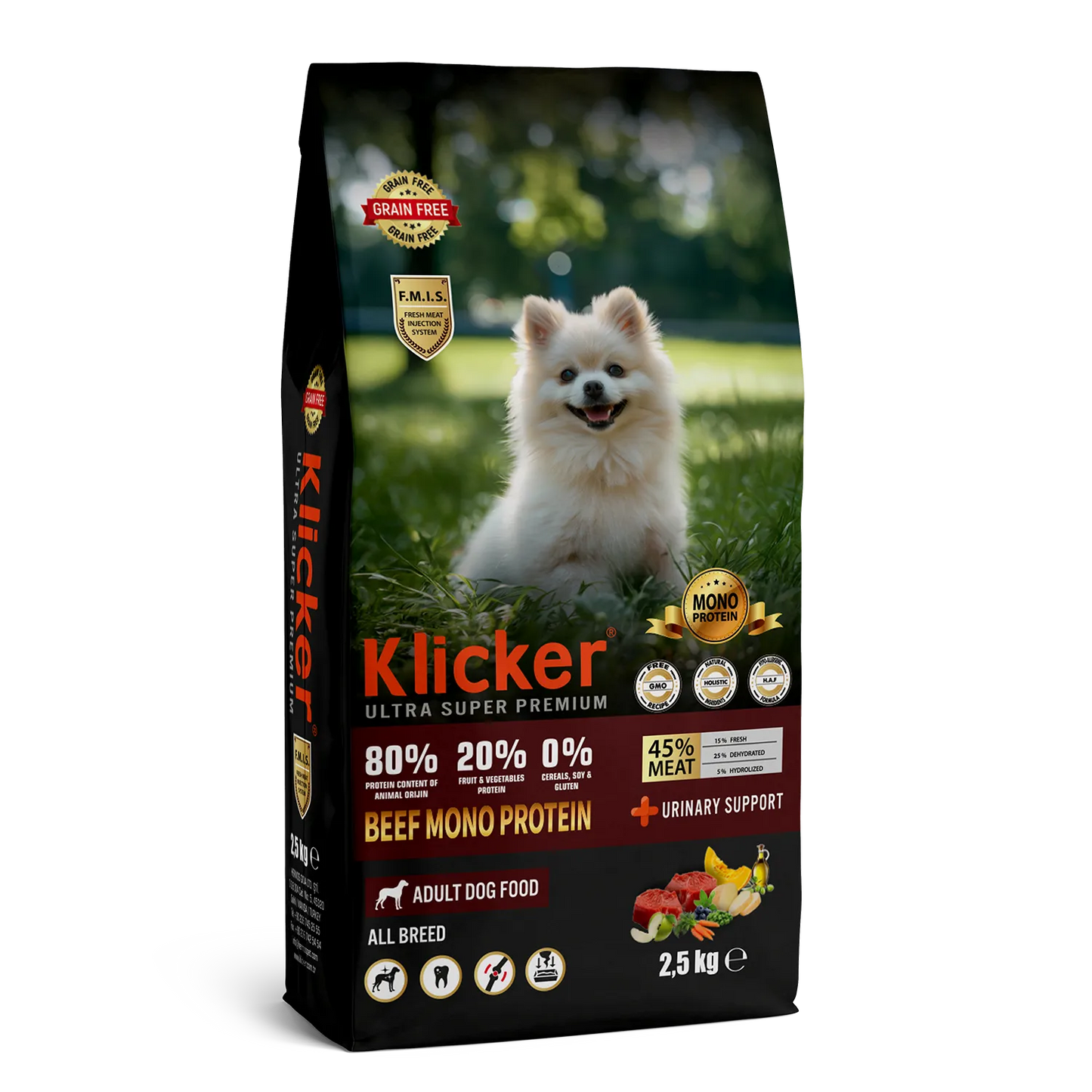 Klicker Adult Dog Mono Protein – Beef | 12 KG