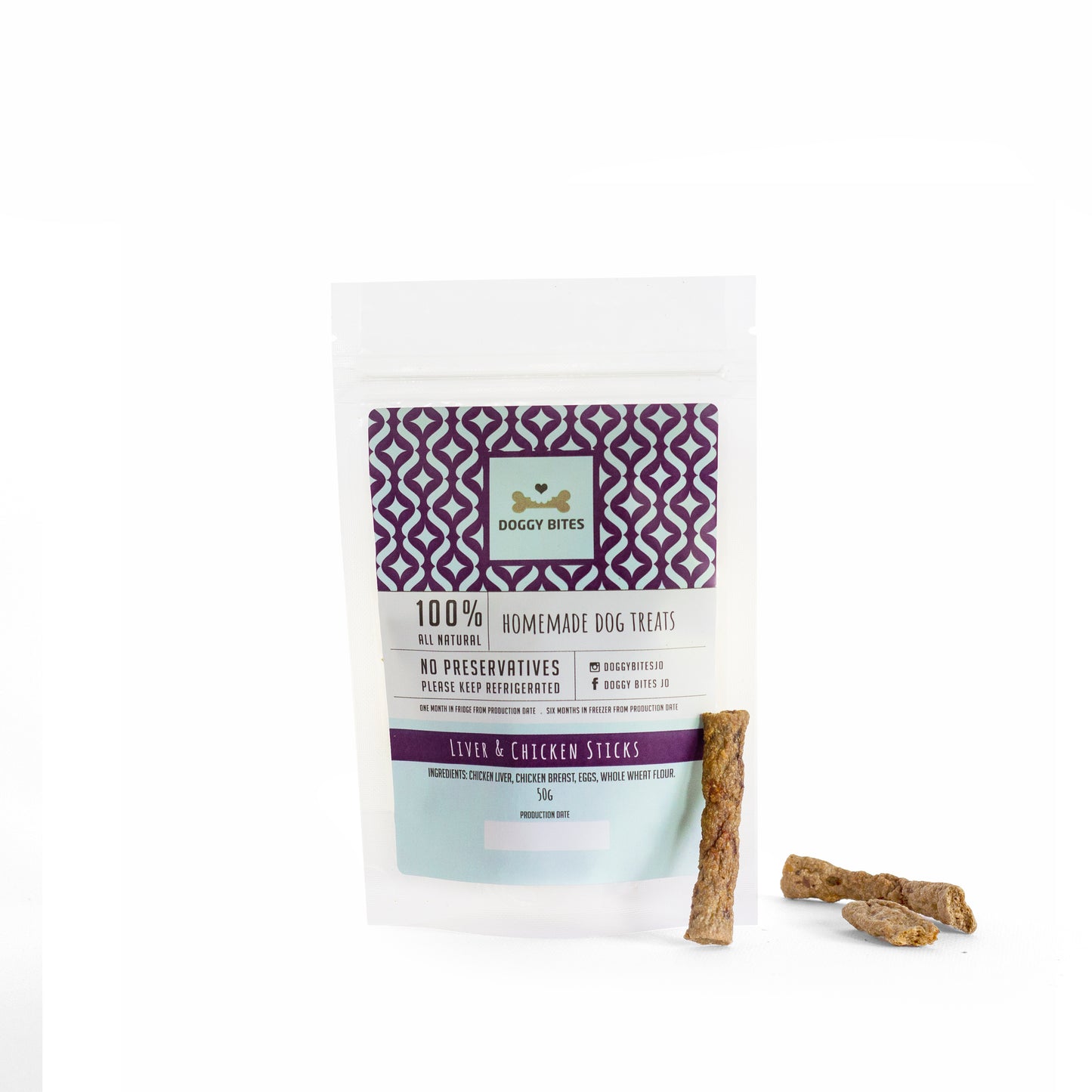 Doggy Bites - Liver & Chicken Sticks 50g