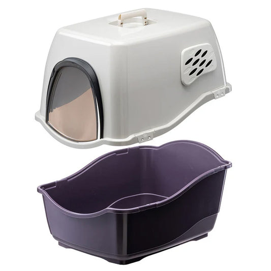 Pet carrier and purple litter box MAXI BILL TOILETTE