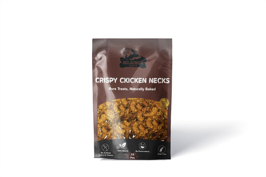 Package of Crispy Chicken Necks on a white background