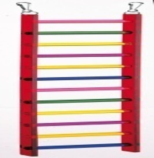 Colorful abacus with red frame on a white background