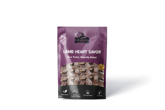 Package of Lamb Heart Savor treats on a white background