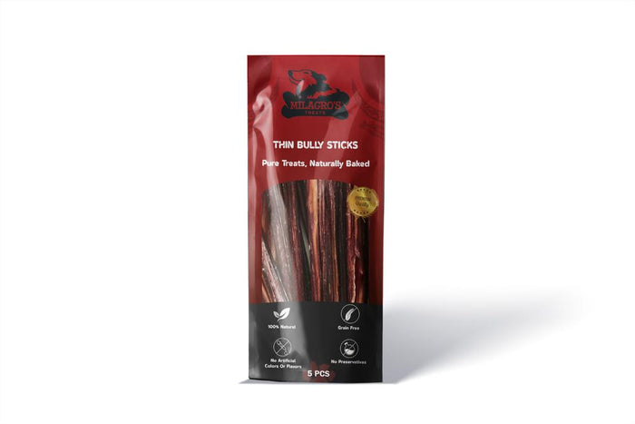 Premium Natural Bully Sticks - Milagro's Long-Lasting Dog Chews