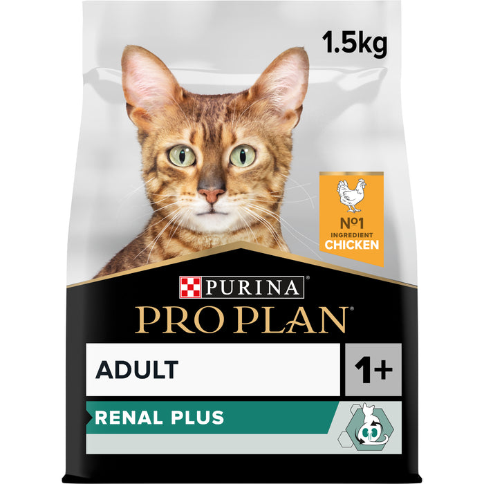 Pro Plan Adult Renal Plus Everyday Dry Cat Food with Chicken, 1.5 kg