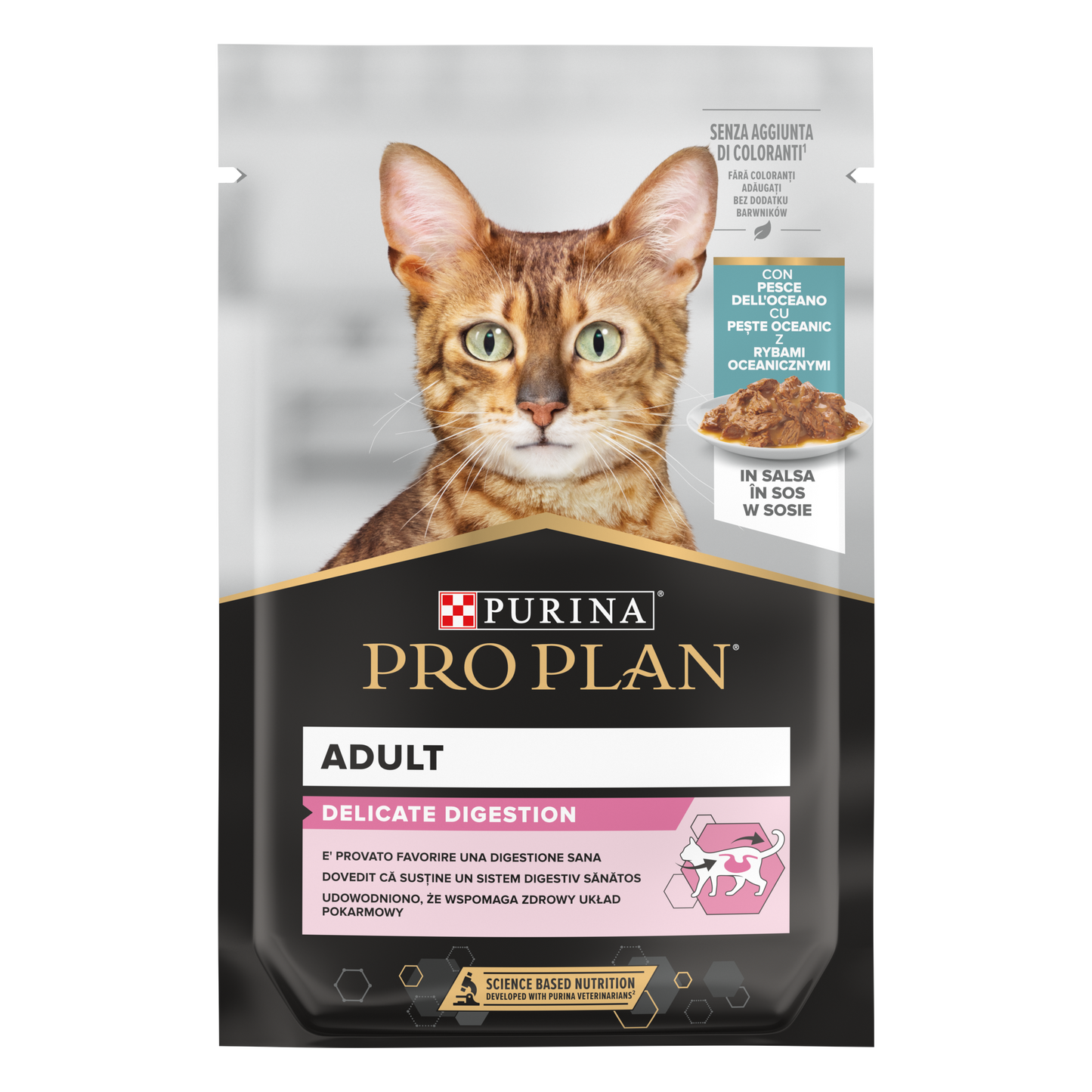 Pro Plan Delicate Digestion Wet Cat Food, Oceanfish in Gravy, 26x85g