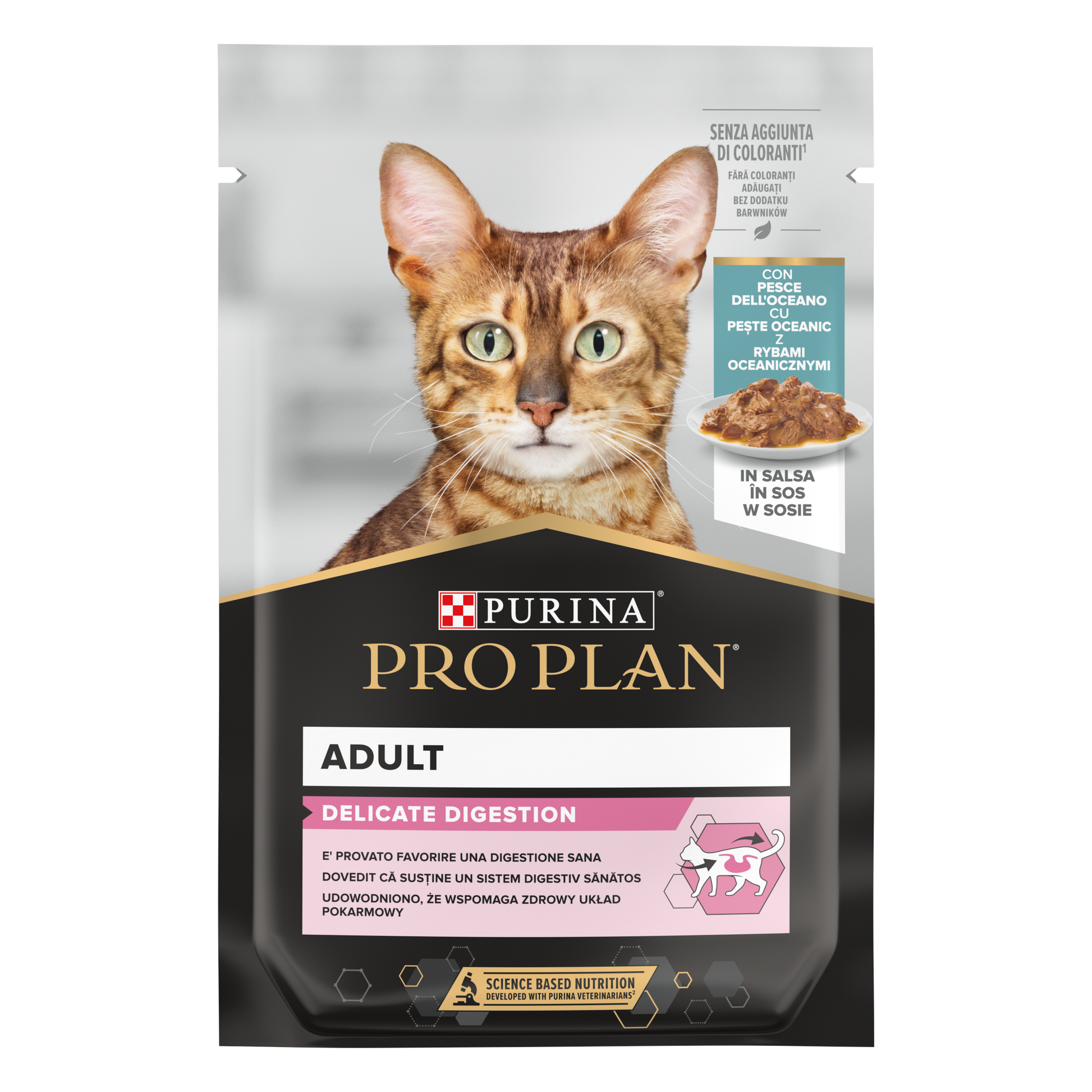 Pro Plan Delicate Digestion Wet Cat Food, Oceanfish in Gravy, 26x85g
