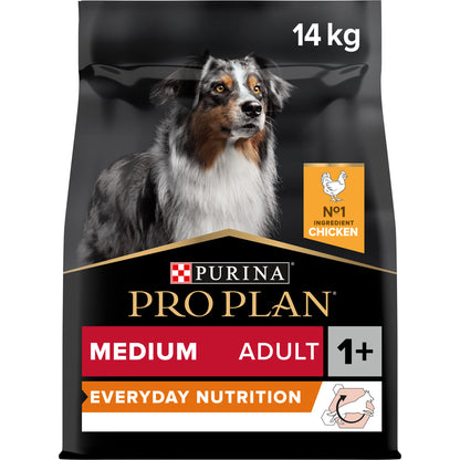 Pro Plan Everyday Nutrition Medium Adult, Dry Dog food with Chicken,14 kg