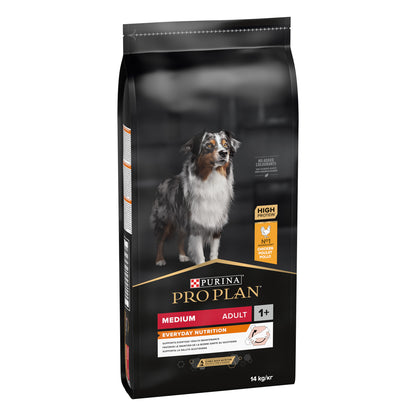 Pro Plan Everyday Nutrition Medium Adult, Dry Dog food with Chicken,14 kg