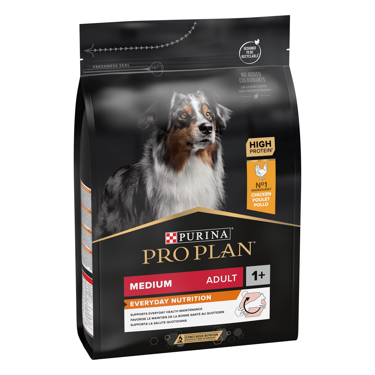 Pro Plan Everyday Nutrition Medium Adult, Dry Dog food with Chicken, 3 kg