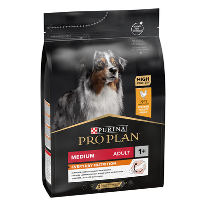 Pro Plan Everyday Nutrition Medium Adult, Dry Dog food with Chicken, 3 kg
