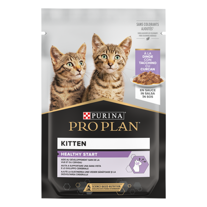 Pro Plan Kitten Healthy Start, Wet Cat Food Turkey in Gravy 26x85g