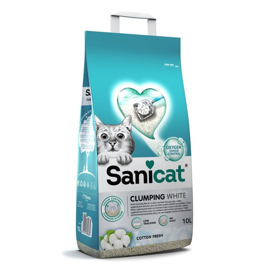 SaniCat - Clumping White Fragrance Free Cat Litter 20L